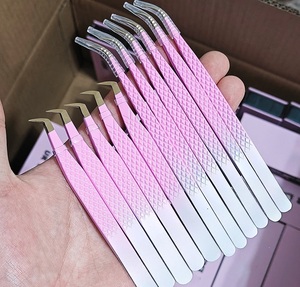 Private Label Volume Lash Tweezers High Precision Fiber Tip Tweezers for Eyelash Extension Wholesale - Product Image 5