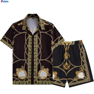 Trajes para Hombre Cómodos y Transpirables, Colección de Verano, Camisa Personalizada con Botones, Pantalones Cortos de Playa, Tallas Grandes - Product Image 3