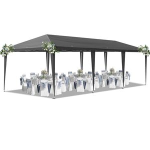 Tenda Pop-up 10x30ft Grigio Scuro, Gazebo Portatile Istantaneo per Eventi, Feste, Matrimoni, Compleanni e Lauree - Product Image 6