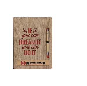 Cuaderno diario de madera de tapa dura A5 al por mayor logotipo personalizado encuadernación térmica perfecta planificador de negocios con páginas forradas - Product Image 1