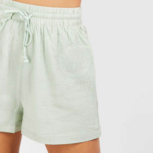 Servicios OEM, Precio Razonable, Pantalones Cortos Transpirables 100% Algodón para Mujer, Diseño Personalizado, Ropa Urbana Hecha en Pakistán - Product Image 3