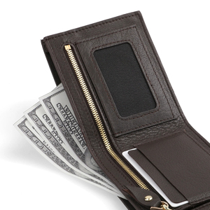 Tarjetero Bifold Multifuncional de Cuero Genuino de Alta Calidad para Hombre, con Bloqueo RFID, Personalizable con Logotipo Bordado, Venta al Por Mayor OEM - Product Image 5