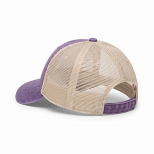 Casquette Trucker Brodé Hawk Eye, Dos en Maille Violette, Réglable, Unisexe, Décontractée, Printemps-Été, Design 6 Panneaux - Product Image 5