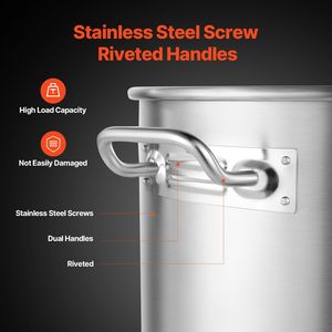 Pentola Professionale in Acciaio Inox da 100 Quarti con Coperchio, Manico e Cestello per Salse, Misure 32cm e 40cm - Product Image 5