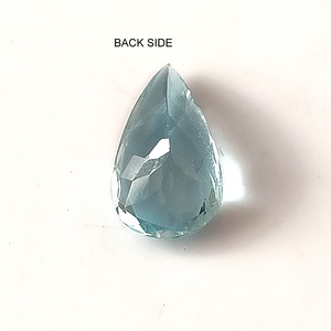 Aigue-marine naturelle bleu glace de 4,40 carats, taille poire facettée, translucide, pierre précieuse en vrac - Product Image 6