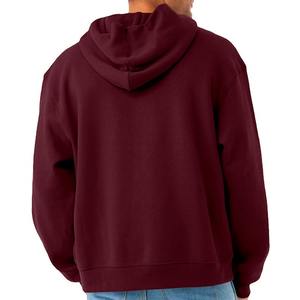 เสื้อฮู้ดดี้ผู้ชายสีกากีพิมพ์โลโก้ได้ ผ้าฟลีซหนานุ่ม สีเอิร์ธโทน สไตล์สตรีทแวร์ ทรงเข้ารูป มีเชือกผูก - Product Image 6