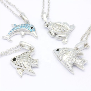 Collier tendance en argent sterling plaqué rhodium à 4 couches, avec zircon noir et blanc, style mignon, chaîne rolo, fait sur mesure, pour cadeau - Product Image 5