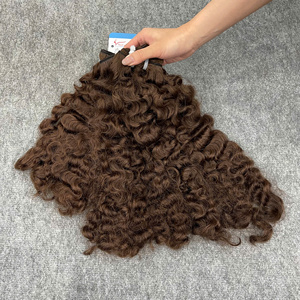 Promotion 2026 : Extensions de cheveux humains bruts, cuticules entièrement alignées, marron, bouclés birmanes traités à la vapeur, sans nœuds, sans perte - Product Image 2