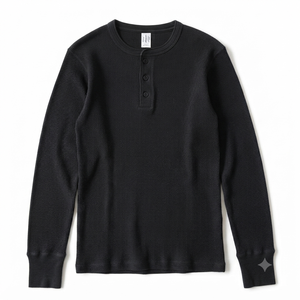 New Casual BusinessBlank <b>Henley</b> Neck Custom logo Long Sleeve t <b>Shirt</b> for Men t Wholesale High Quality Luxury Plain Blank Short - Product Image 3