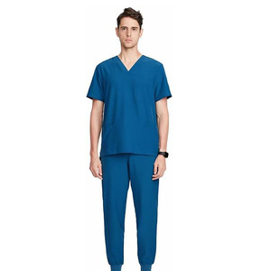 Ensembles de blouses médicales classiques unisexes en coton blanc, en tissu jersey, avec détection d'aiguilles, pour infirmières professionnelles, usage hospitalier - Product Image 4