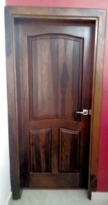 Porte avant artisanale en bois de teck massif sculptée à la main, pour extérieur de villa, tendance - Product Image 3