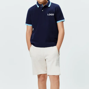 เสื้อโปโลเด็กนักเรียนชาย แขนสั้น สีกรมท่า ผ้าฝ้าย สำหรับชุดนักเรียน - Product Image 1