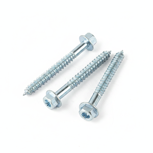 High Strength Class 4 Metric/Inch Carbon Steel External Hex Head Coarse Wood Thread HRC22-32 Zinc Plated PDC Model 4 Screw - Product Image 1