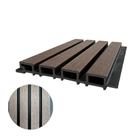 Panneaux rainurés en WPC co-extrudé, imperméables, pour murs extérieurs à lamelles, pour la décoration extérieure des bâtiments commerciaux.