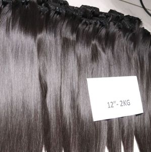Vietnamese Virgin Single Donor Hair Bone Straight Natural Color Machine Double Weft <b>Tangle</b>-Free No Shedding for Perming All Dye - Product Image 1