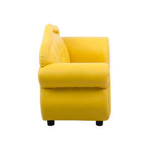 Canapé enfant en cuir PU, pieds en bois réglables, inclinable, ergonomique, design écologique et sûr, pour la maison, la chambre, l'école, enfants de 2 ans et plus - Product Image 5