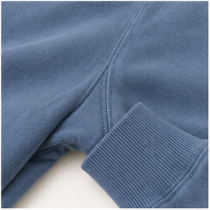 Custom Denim Blue Womens Mock Neck Sweatshirt <b>Balloon</b> Sleeve Relaxed Pullover WSS-0012 - Product Image 6