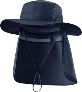 Chapeau Bob Unisexe Pliable à Séchage Rapide Quatre Saisons avec Cache-Nuque en Nylon et Toile Oxford 54-56CM pour Pêche en Extérieur - Product Image 1