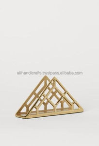 Porte-boîte à mouchoirs minimaliste en métal, sur pied, finition dorée, pour accessoire de table de cuisine - Product Image 5