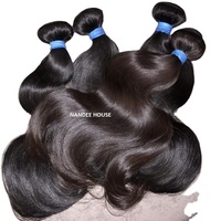 Mèches de cheveux humains vierges indiens, longueur 26 pouces, double trame machine, couleur naturelle, marque NANDEE HOUSE, 100g pour tissage de cheveux
