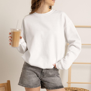 Sudadera de Mujer, Cuello Redondo, Manga Larga, Color Negro, Tejido de Punto, Estilo Casual, 100% Algodón, Transpirable, Estilo Primavera - Product Image 2