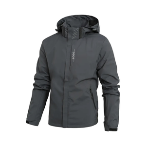 <b>Men</b> Autumn Plaid Ultra-<b>Lightweight</b> Waterproof <b>Rain</b> <b>Jacket</b> Outdoor Adventures Durable Hiking Stand Sealed Hooded Shell Casual - Product Image 4