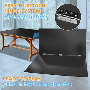 Tavolo da Ping Pong Pieghevole e Portatile Nero 7*4ft di Medie Dimensioni con Piano Convertibile per Giochi al Coperto - Product Image 6