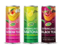 Minuman Matcha Sparkling Lemon Segar dan Menyegarkan Teh Hijau Premium dengan Sentuhan Jeruk Kaleng 250ml |   Sepenuhnya Dapat Disesuaikan Secara OEM