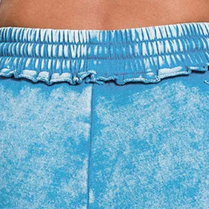 Shorts pour femmes en coton 100% avec logo personnalisé, délavés à l'acide, séchage rapide, respirants, style vintage, élégants et confortables pour l'été – Vente en gros - Product Image 4