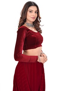 Chemisier en velours élégant pour femmes grandes tailles, printemps-automne - Qualité supérieure, designs personnalisés écologiques - Product Image 3