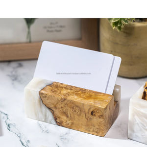 Tarjetero de madera y resina de diseño de lujo logotipo personalizado aceptado tarjetero de madera y resina artesanal de nuevo diseño de FWE - Product Image 4