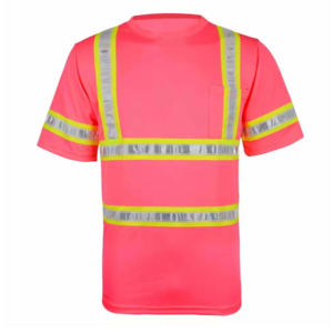 เสื้อโปโลทำงานแบบสะท้อนแสง Hi Vis สำหรับผู้ชาย แถบสะท้อนแสงแบบกำหนดเอง ชุดยูนิฟอร์มนิรภัย เสื้อผ้าความปลอดภัยสูง โพลีเอสเตอร์เรืองแสง CE - Product Image 1