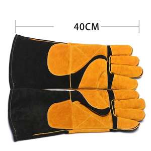 Gants de soudage personnalisés en cuir de vachette, gants de soudage de haute qualité, gants de soudage résistants à la chaleur, gants de sécurité - Product Image 2