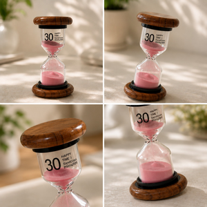 Luxury 30 Minute Sand Timer Hourglass with Wooden Frame Decorative Timepiece for Home Office Desk Decor Gift Vintage Elegant - Product Image 4