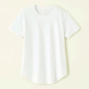 T-shirts décontractés pour femmes à prix abordable, design OEM, col rond, manches courtes, coupe classique, séchage rapide, respirant, en toile polyester/coton, pour l'été - Product Image 1