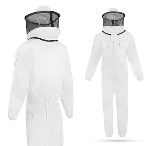 Combinaison d'apiculture à double voile, voile en maille ventilée à 3 couches et voile rond, poignets élastiques, plusieurs poches, avec options OEM ODM - Product Image 4