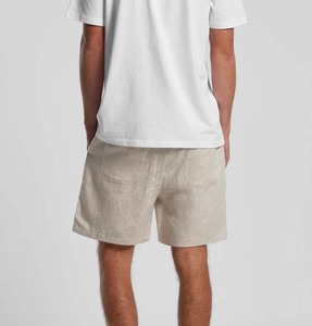 Pantalones Cortos de Lino Casuales de Verano para Hombre SHH, Cintura Elástica, Transpirables, Ligeros, de Color Sólido, para Playa, OEM Personalizado - Product Image 4