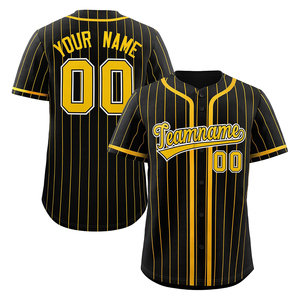 Maillot de baseball rayé bleu clair personnalisé unisexe à manches courtes avec boutons sur le devant en polyester respirant, impression du nom de l'équipe 00, ODM OEM - Product Image 5