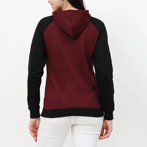Sudadera con Capucha para Mujer, Color Sólido, Manga Larga, Informal, de Algodón Tejido, con Bolsillos, para Otoño - Product Image 2