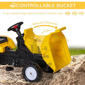 Escavatore Giocattolo Giallo Cavalcabile per Bambini 3-6 Anni, Controllo Manuale, Senza Motore, con Benna - Product Image 5