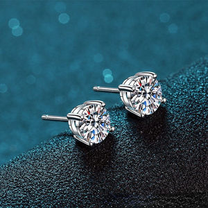 Trendy 14K 18K Gold Lab Grown Diamond <b>Stud</b> <b>Earrings</b> Fine Fashion Jewelry Customized Curated Ear Stack Power <b>Studs</b> - Product Image 2