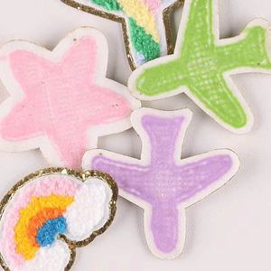 แผ่นติดเสื้อกำมะหยี่ระยิบระยับลายดาวหัวใจสีแบบตามสั่งใหม่ - Product Image 2