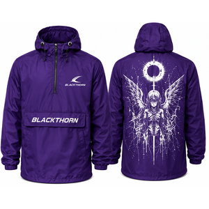 Chaqueta Anorak Cortavientos con Capucha y Forro de Microfelpa para Hombre, Personalizable con Logotipo, Impermeable por Delante - Product Image 1