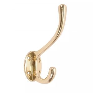 Versátil gancho de pared de latón diseñado para la organización decorativa del hogar, adecuado para espacios de estar y áreas de trabajo. - Product Image 2