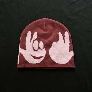 Gorros de Punto Acrílicos Personalizados para Hombre, Diseño OEM, 100% Acrílico, Gorro de Invierno Cálido de Lana y Mohair, Gorro Reversible Tipo Bucket - Product Image 1