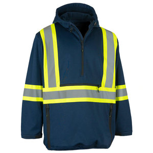 เสื้อฮู้ดสะท้อนแสงสีกรมท่าสำหรับงานอุตสาหกรรม พร้อมซิปและกระเป๋า - Product Image 1