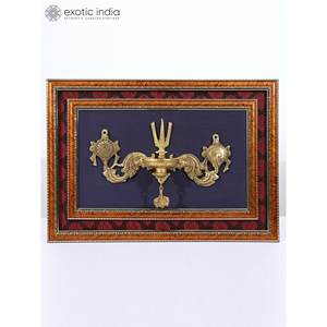 20 \ "รูปปั้นทองเหลืองกรอบไม้สัญลักษณ์ vaishnava โคมไฟจักระ - Product Image 4