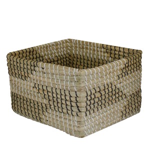 Brown Woven Accent Seagrass <b>Basket</b> Handmade <b>Storage</b> <b>Basket</b> Wholesale eco-friendly Made in Vietnam - Product Image 4