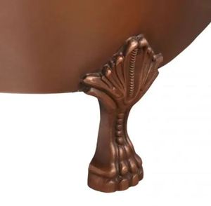 Bañera Ovalada de Cobre Independiente con Patas, Bañera Clásica de Cobre Brillante para Hogar y Hotel - Product Image 6