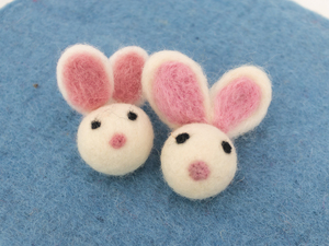 Wholesale Felt & Yarn Handmade 3cm Wool Easter Bunny Head for Child's Egg Hunt Decorations and Craft Supplies - Product Image 6